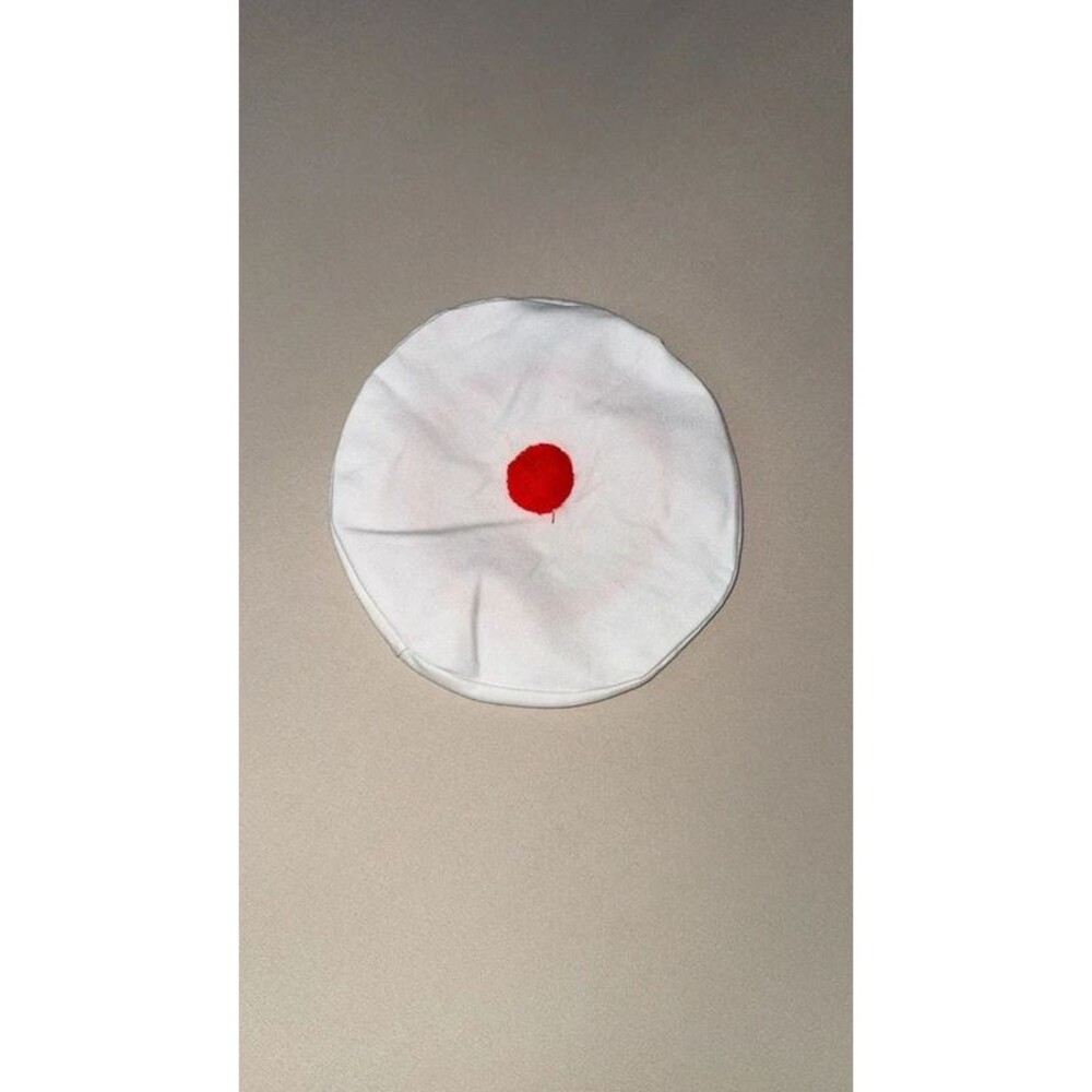 Vintage French Navy Sailor Hat Cover Red Pom Pom
